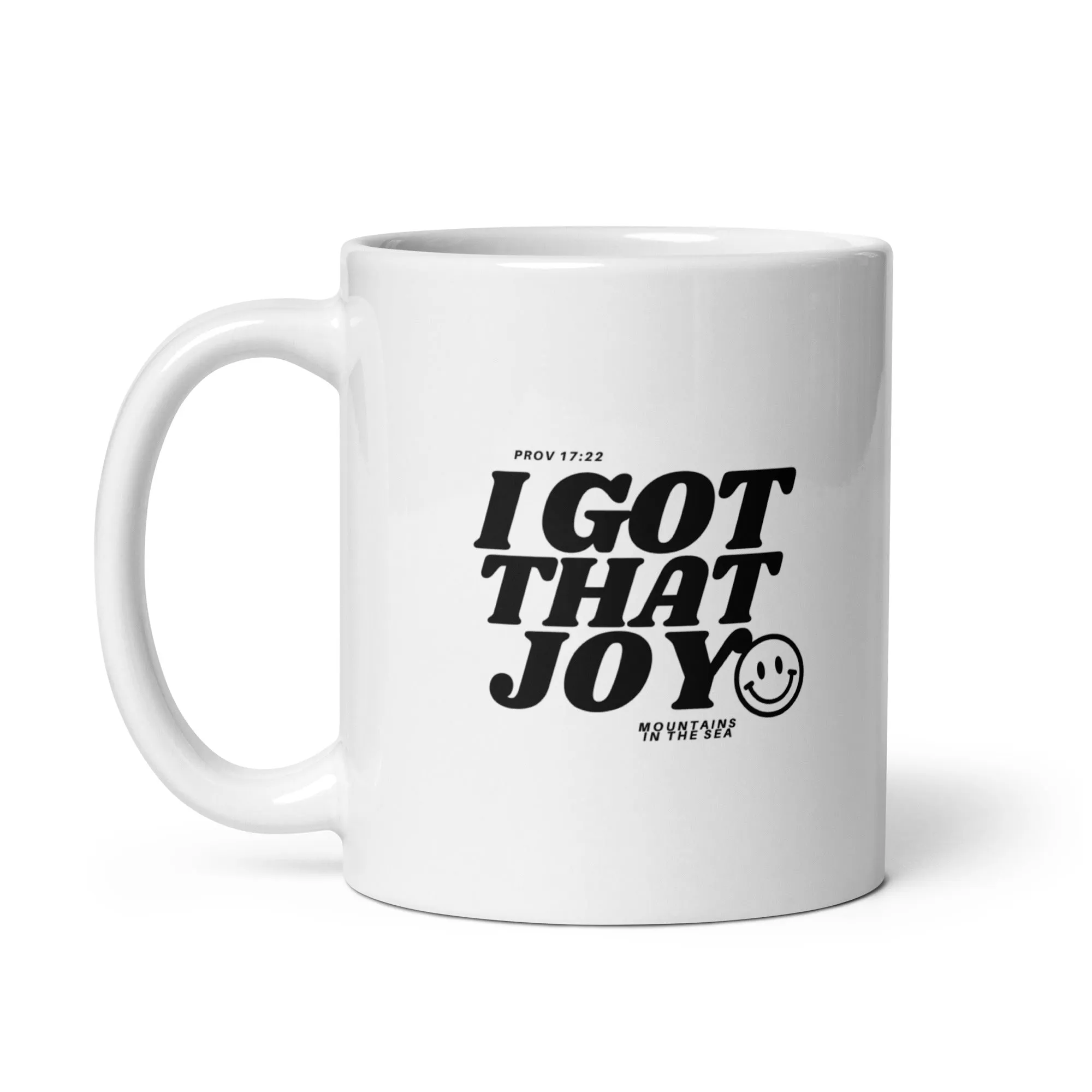 White glossy mug