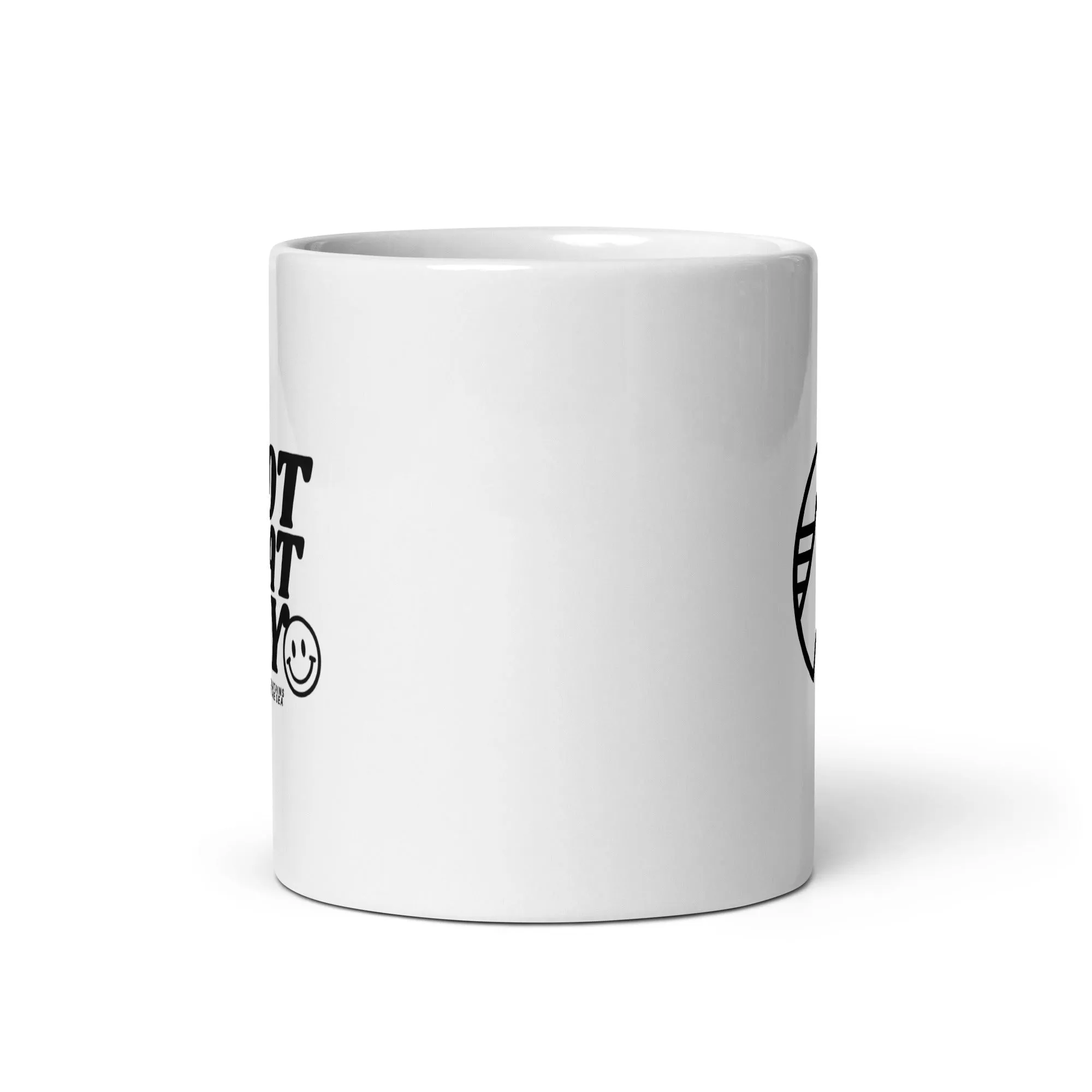 White glossy mug