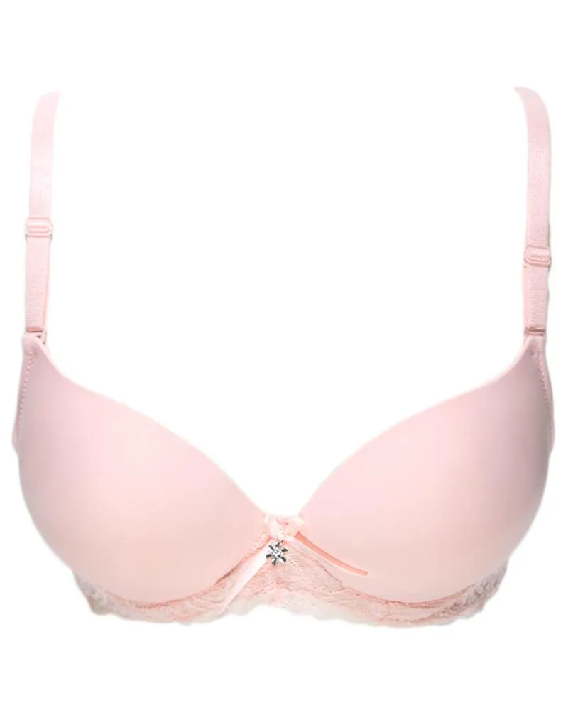 Women Double Padded Underwire Bra - Peach - 3005