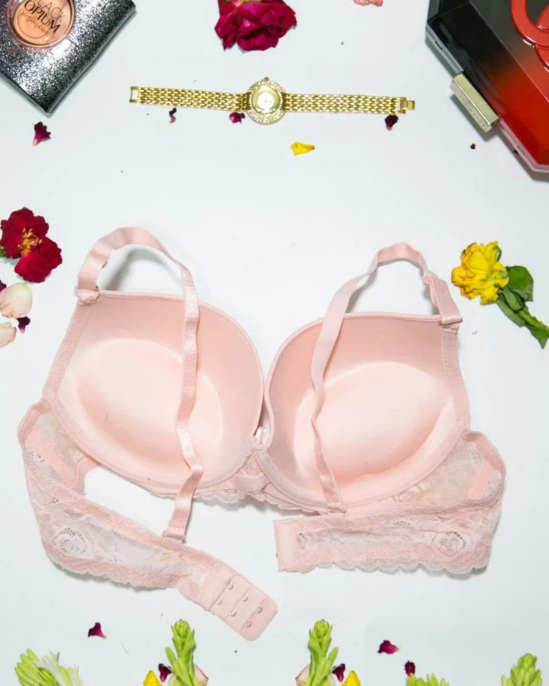 Women Double Padded Underwire Bra - Peach - 3005