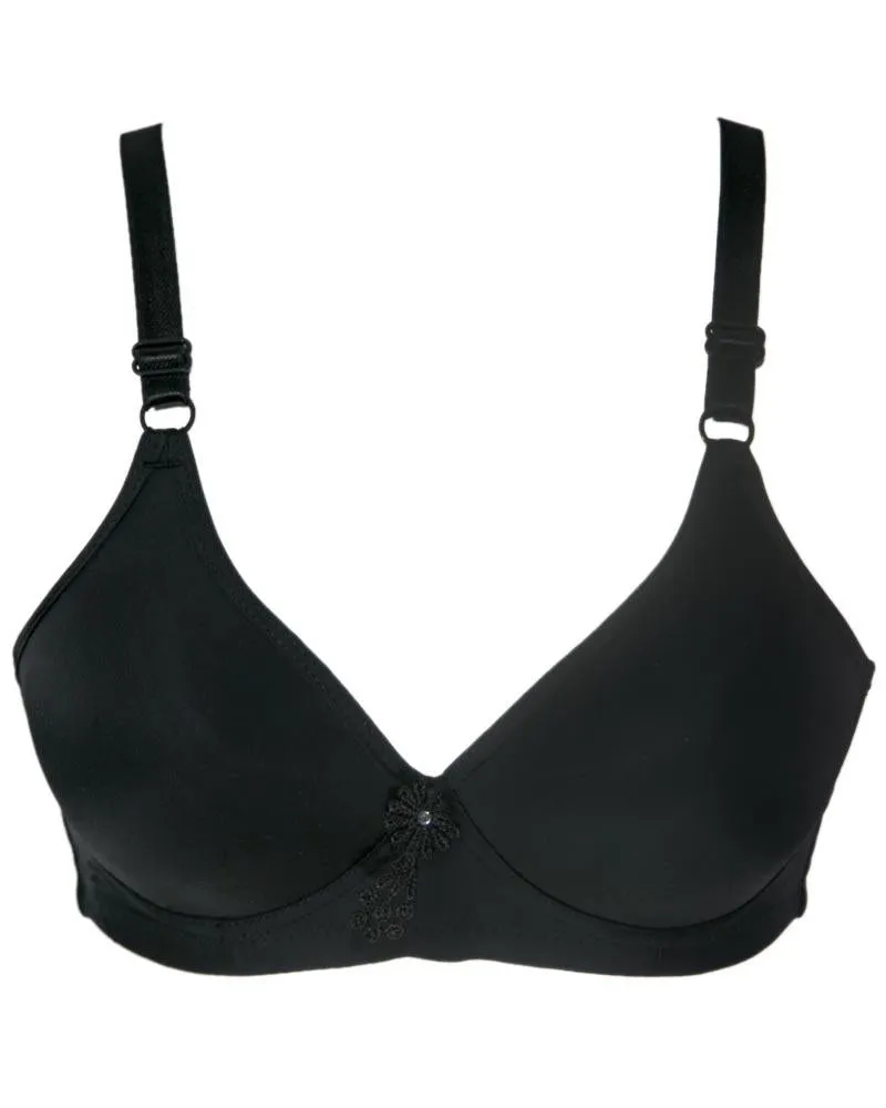 Women Lightly Padded Demi Bra - Black - 239