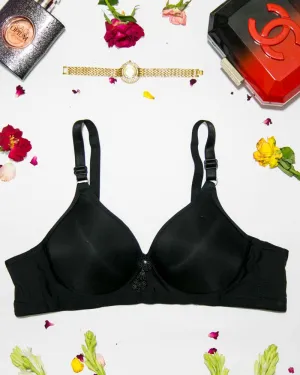 Women Lightly Padded Demi Bra - Black - 239