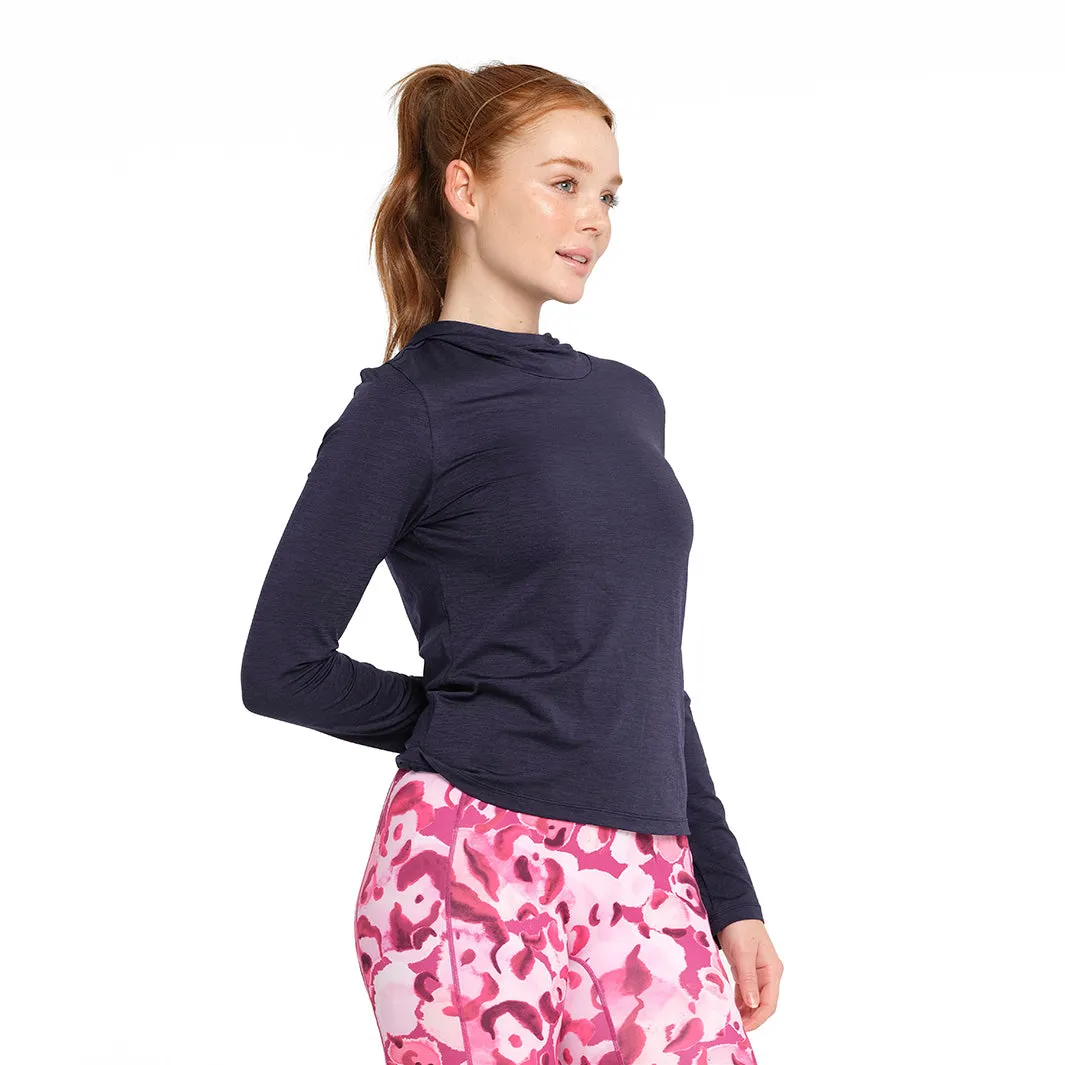 Womens Active Hood - Navy