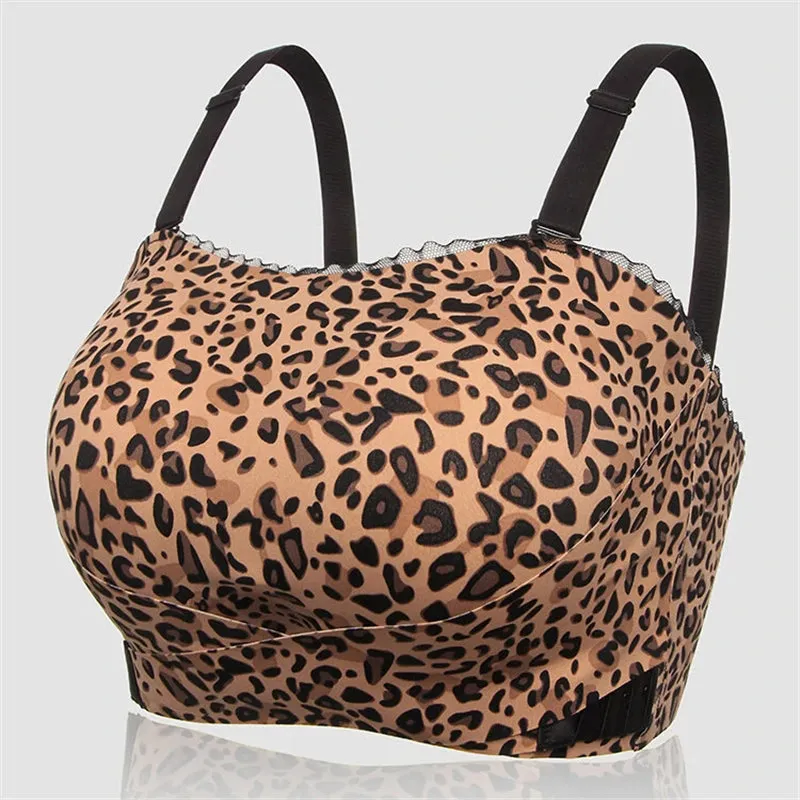 Women's Detachable Padded Soft Comfy Leopard Bras