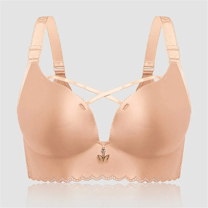 Women's Soft Comfy Wireless Bras - Red