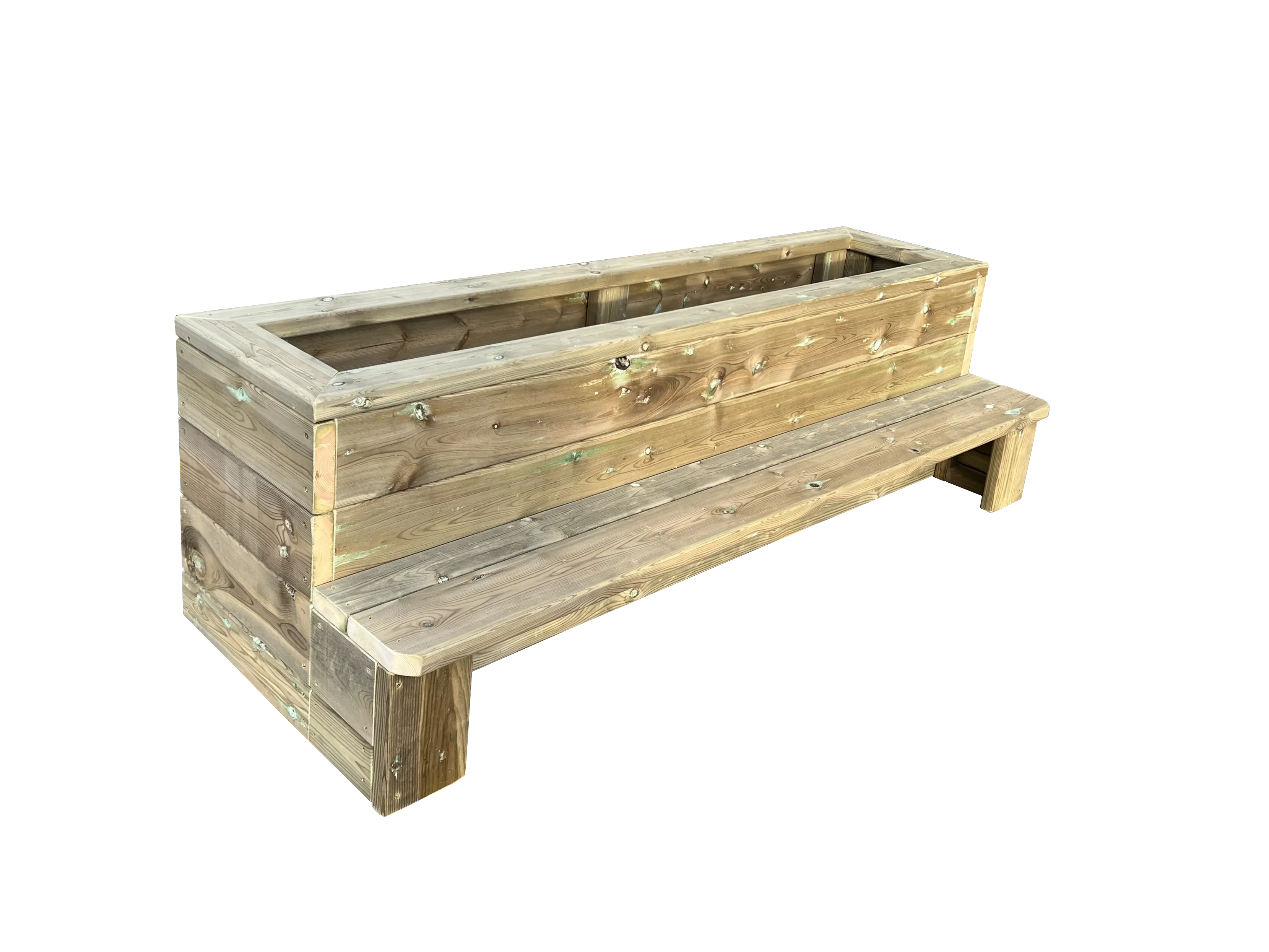 Wooden Bench Planter