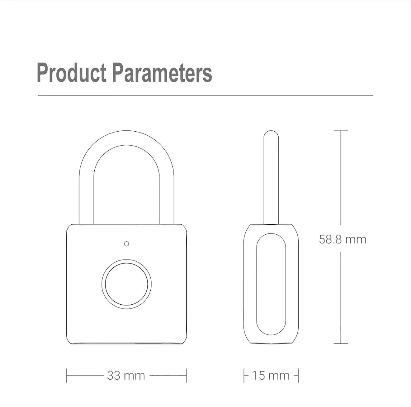 Xiaomi Uodi 360 Smart Biometric Fingerprint Padlock