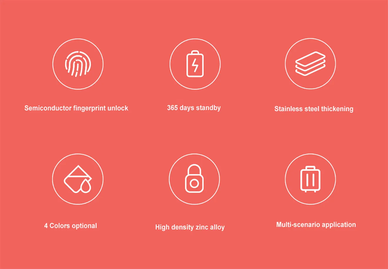 Xiaomi Uodi 360 Smart Biometric Fingerprint Padlock