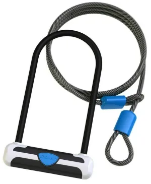 XLC 14mm Ultra Secure D-Lock / U Lock With 1.2m Extra Loop Cable For Wheels