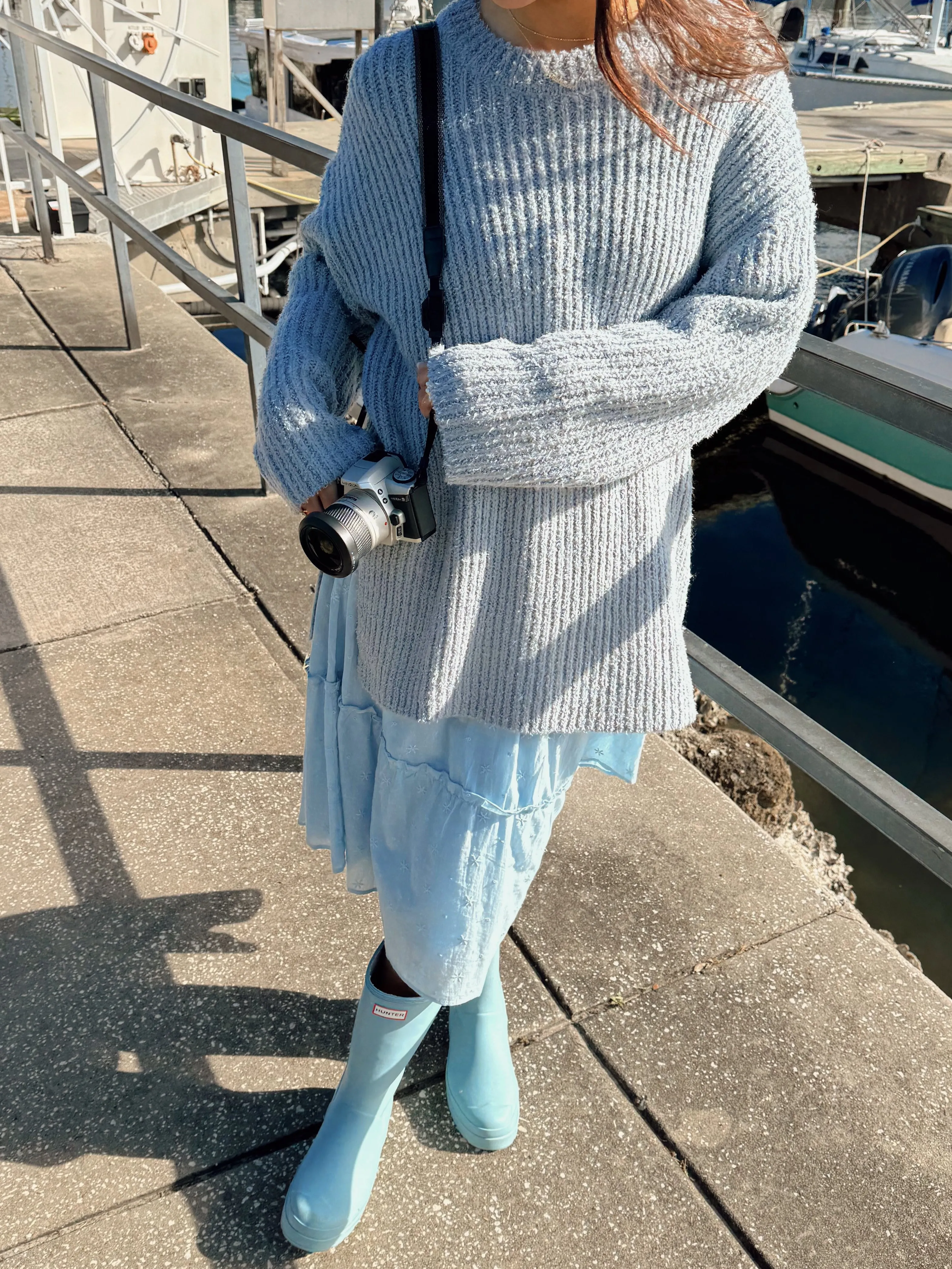 Your Needs Ribbed Sweater Sky Blue