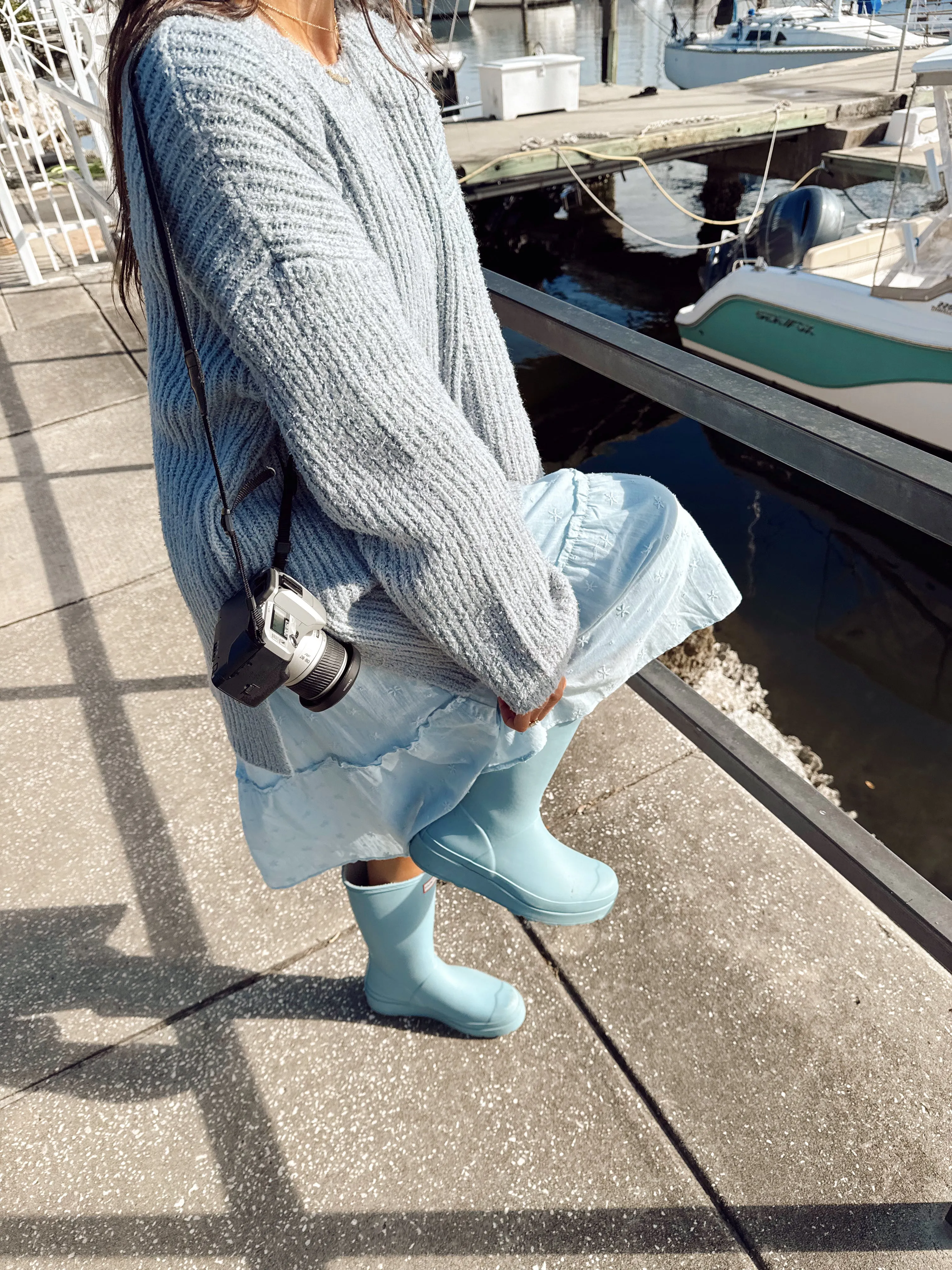 Your Needs Ribbed Sweater Sky Blue