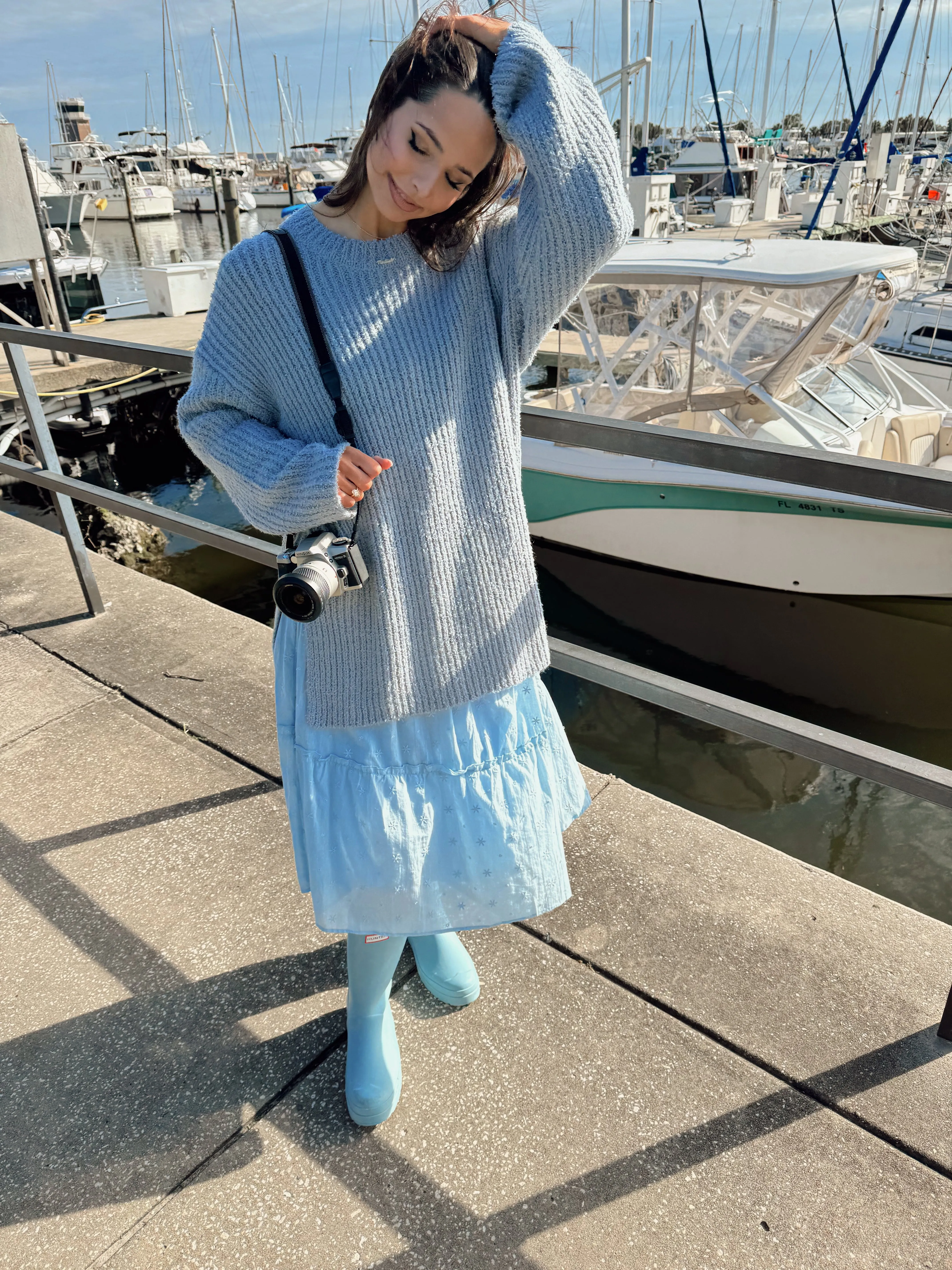 Your Needs Ribbed Sweater Sky Blue