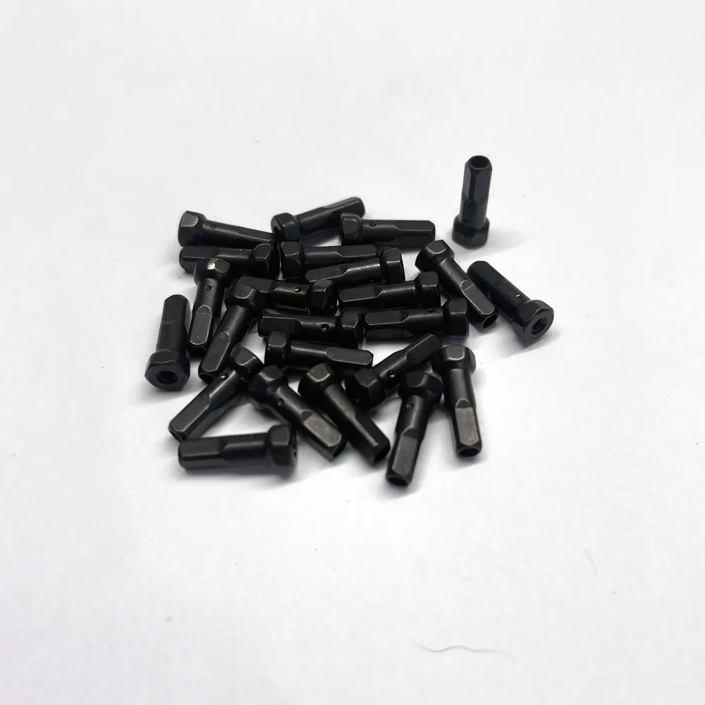 ZIPP SPOKE NIPPLES EXTERNAL HEXAGONAL SECURE LOCK BRASS BLACK 14MM