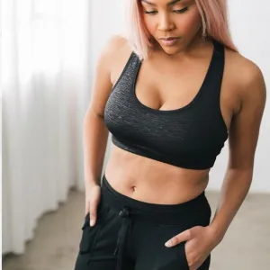 Zyia Active Bomber Bra Black M